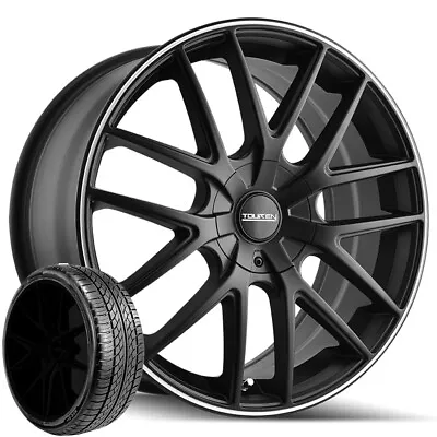 (Set Of 4) TR60 17x7.5 5x100/5x4.5  Matte Black Rims W/225/55R17 Advanta Tires • $1221.99