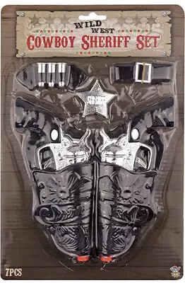 Wild West Twin Cowboy Gun Set & Cowboy Gun Holster Set Dress Up Fun Kids Toys • £4.99