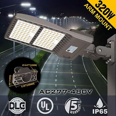 480V 320W LED Parking Lot Light Shoebox Light For Roadway Sport Fields Arm Mount • $233.21