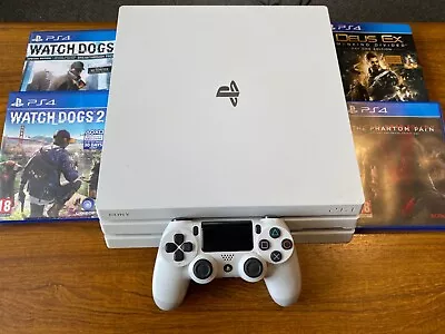 Sony PlayStation 4 Pro 1TB Home Console - White With Controller And 4 Games  • £120
