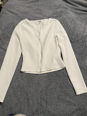 Missguided White Double Zip Top • £1.99