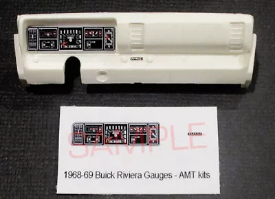 1968 - 1969 BUICK RIVIERA GAUGE FACES For 1/25 Scale AMT Kits—PLEASE READ DESC • $5.11