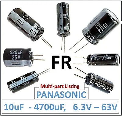 FR Panasonic  Capacitors (JAPAN) 10uF-4700uF 6.3V-100V MULTI-LISTING -ref:FR982 • £1.27