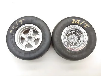 2x Losi 22S Drag Car Rear Wheels & Tires: Mickey Thompson ET Drag 12mm • $34.99