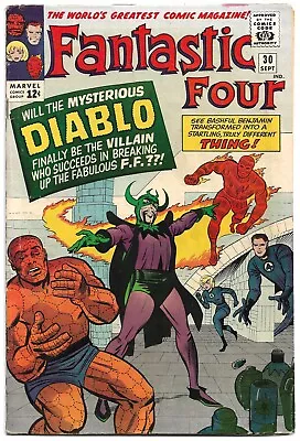 Fantastic Four (Marvel 1964) #30 * 1st Appearance Diablo * Kirby / Stan Lee 🔥🔥 • $160.69