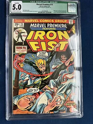 Marvel Premiere #15 - Marvel 1974 CGC 5.0 1st Appearance And Origin Of Iron Fist • $110