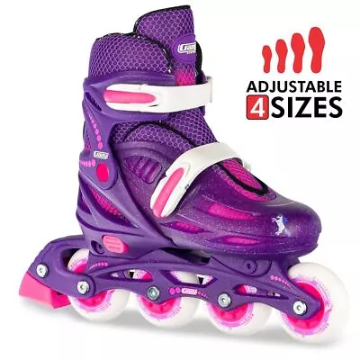 Crazy Skates 148 PURPLE Size Adjustable Inline Blades For Boys Kids Girls Roller • $99.95