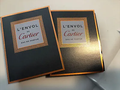 2 X Cartier L`Envol De Cartier Eau De Toilette Spray Sample For Men 1.5ml Ea. • $9.73