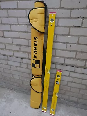 £119.89 • Buy Stabila 96/2 24  60cm 48  120cm Heavy Duty Ribbed Spirit Levels + Carrying Case