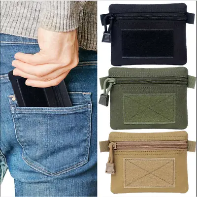 Tactical Mini EDC Wallet Pouch Waist Bag Waterproof Coin Purse Key Card Holder • $7.98