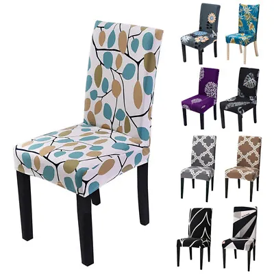 $2.74 • Buy Stretch Printed Chair Covers Slipcover Dining Seat Cover Party Decor Removable