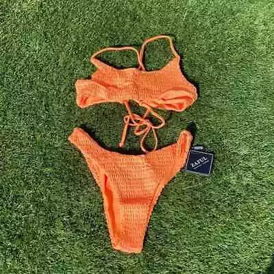 Zaful Orange Stretchy Bikini Set Ladies Size M • $25