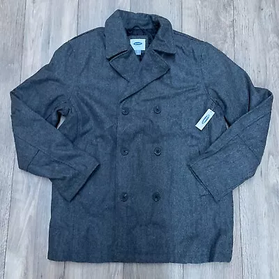 Old Navy Wool Blend Pea Coat Peacoat Double Breasted Grey Men's Size XL New • $63.65