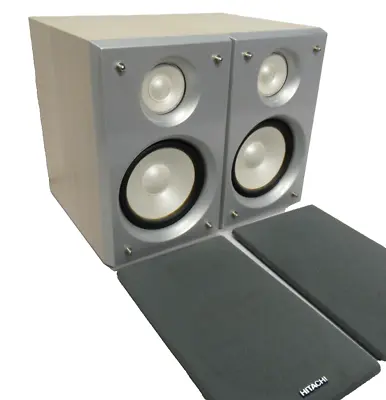 Hitachi 2-way Micro Bookshelf Speaker System 8ohm 30watts Tested And Working • £26.99