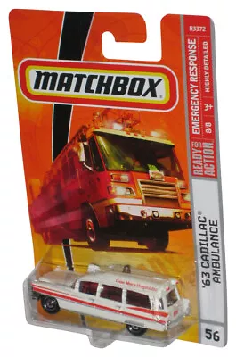 Matchbox Emergency Response 8/8 (2008) White '63 Cadillac Ambulance Toy Car #56 • $19.98