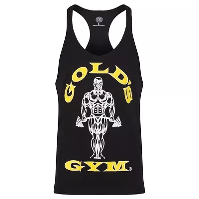 Mens Golds Gym Muscle Joe Black Vest Size Medium • £7.99