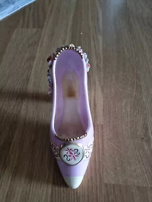£2 • Buy Vintage Regal Collection Miniture China Pink Shoe - GREAT CONDITION