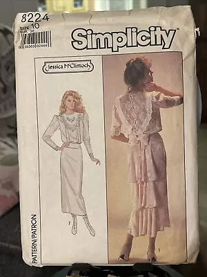 *COMPLETE* Vintage 1987 Simplicity #8224 - Dress - Size: 10 • $8.50