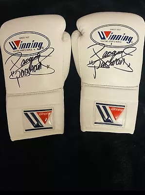 Manny Pacman Pacquiao Signed Winning Boxing Glove Pair • $250