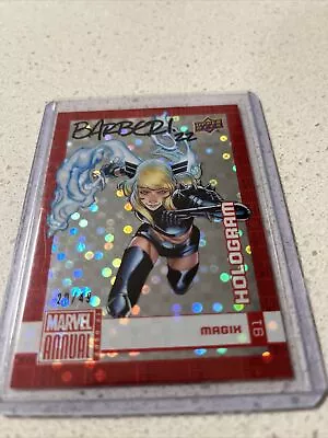 2020-21 Upper Deck Marvel Annual Hologram Magik /49 Signed By:Carlos Barberi • $99.99