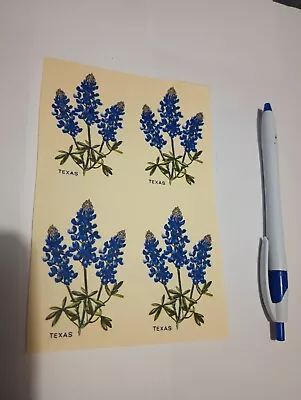 Vintage Water Transfer Ceramic Decals 4 Texas Blue Bells Flowers. • $5