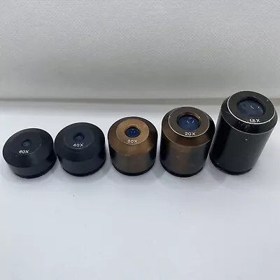 Vintage Microscope Eyepiece Set Of 5 Lenses Heavy And Well Made Unbranded Look! • $199