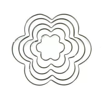 £3.35 • Buy 5pcs Flower Shape Stainless Steel Cookie Cutter Cake Baking Mould Biscuit Mou YN