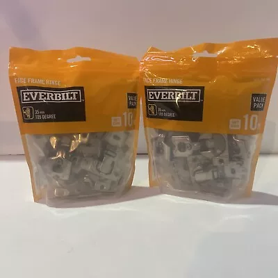 2-pack EVERBILT 35 Mm 105-Degree 1/2 In. Cabinet Hinge 10 Pack H1530SE-NPU1 • $39.89