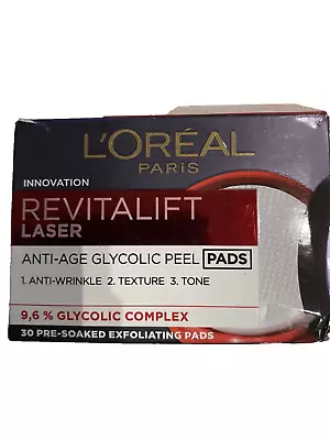 L'Oreal Revitalift Anti-Age Glycolic Peel Pads - 30's • £13.90