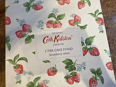 £55 • Buy Cath Kidston Porcelain Strawberry Print Cake Stand Brand New