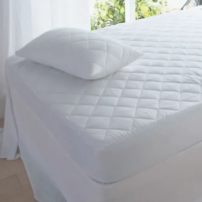 £10.95 • Buy EXTRA DEEP LUXURY QUILTED MATTRESS PROTECTOR FITTED COVER ANTI ALLERGY All SIZES