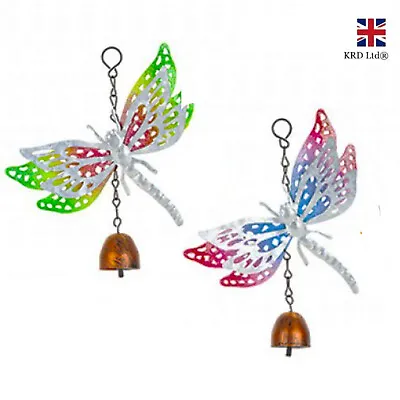 Metal Dragonfly Windchime Garden Window Outdoor Hanging Ornament Decor Gift UK • £3.92