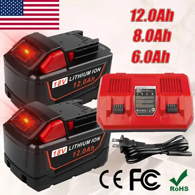 Battery For Milwaukee For M18 18V 12.0AH Extended Lithium 48-11-1852 Or Charger • $128.99