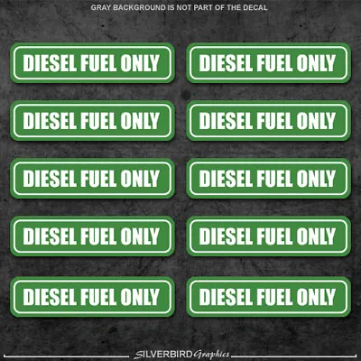 $4.79 • Buy 10x Diesel Fuel Only Sticker Door  Gasoline Gas Decal Truck Label Tank Vinyl Car