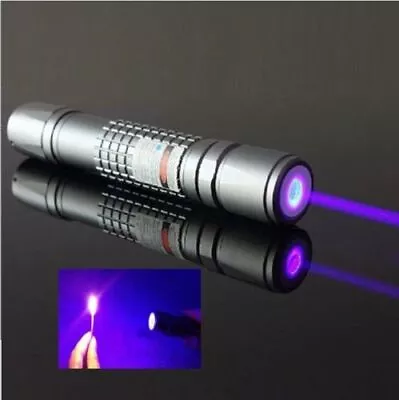 High Power Blue Purple Laser Pointer Burning Light Beam Pen Battery Charger 1mW • $22.96