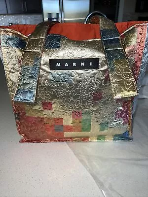 NWT Marni Tote Bag Multi Colored With Silver And Gold…plus Dust Bag..stunning! • $199.50