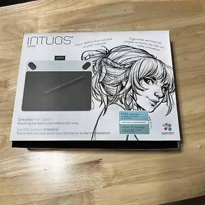 INTUOS DRAW WACOM Creative Pen Tablet CTL-490 Blue Original Box Pen Cable USED • $7.97