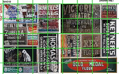 NH019 DAVE'S DECALS 1/2 Set N SCALE GHOST SIGN SIGNS VINTAGE ADVERTISING MIXED  • $4.94
