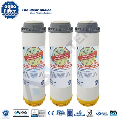 £19.90 • Buy 3 X Aquafilter FCPRA-C 10  Coconut Shell GAC RO And Anti-Scale Water Filter