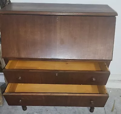 Antique Vintage Solid Wood Oak Bureau  Home Office Organizer Desk  • $175