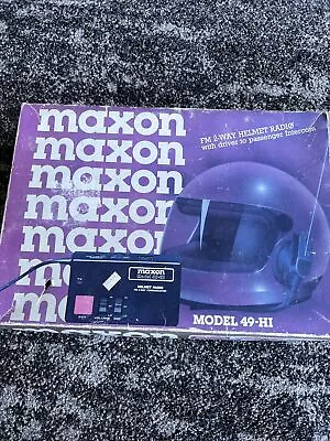 FM 2 Way Helmet Radio Intercom Maxon Vintage Model 49-HI UNTESTED • $12.99