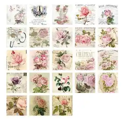 46pcs Vintage Retro Rose Flowers Stickers Bullet Journal Decorative Scrapbooking • $4.70