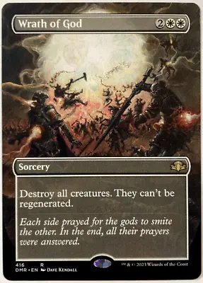 MTG Wrath Of God *BORDERLESS* Dominaria Remastered 416 NM Rare • $7.99