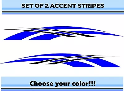 $49.99 • Buy (2) RV Camper Pontoon Boat Trailer Side Accent Decals Graphics Stripes ST53