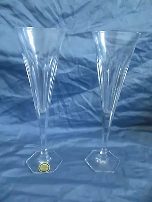 VILLEROY & BOCH COLONNADE Lot Of 2 Fluted Champagne Glasses.  MINT! • $63.89