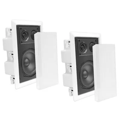 Pyle PDIW87 8'' 2 Way In Wall Enclosed Speaker System W/ Directional Tweeter • $105.99