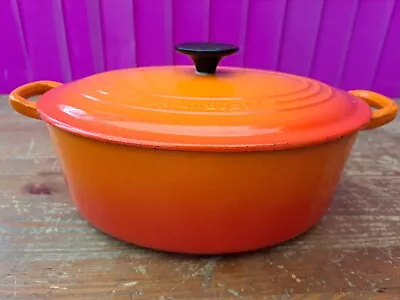 Retro Le Creuset 27 Cast Iron Oval Casserole Dish. • £12.99