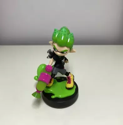 Green Inkling Boy Splatoon 2 Amiibo Figure Out Of Box Used Nintendo • $24.99