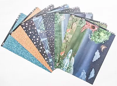 6 X A4 Kanban 'Enchanted Woodland'  Printed Card - Variety Pack - 22p Each (796) • £1.32