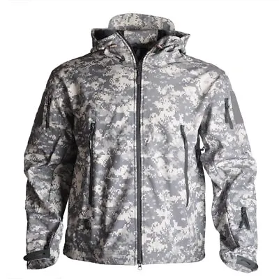 Outdoor Soft Shell Tactical Jacket Men Waterproof Windbreaker Coat Army • $50.65